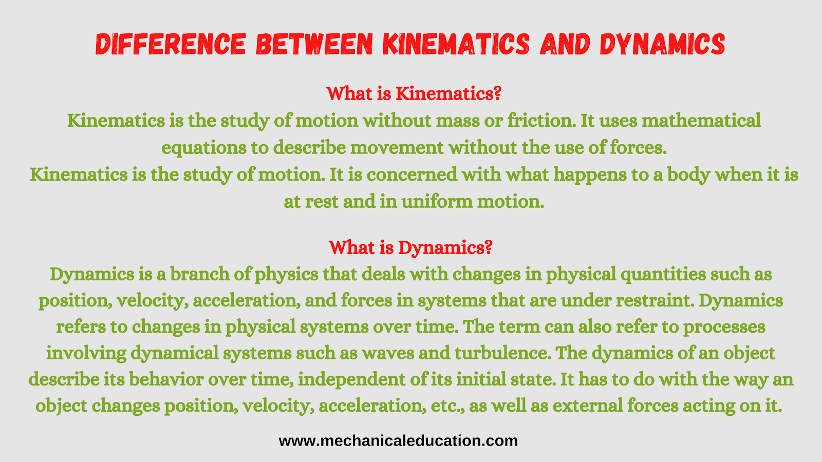 What is the difference between dynamic and dynamics?